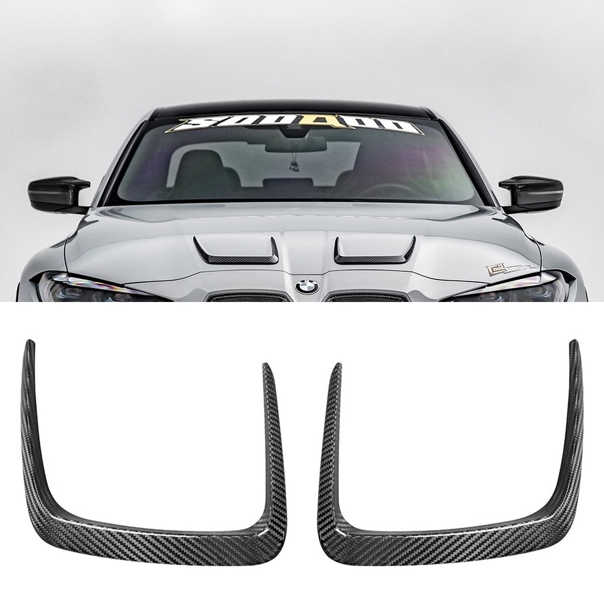 BMW M3 G80 M4 G82 Prepreg Carbon Fibre Hood Trim - gloss UV-resistant finish