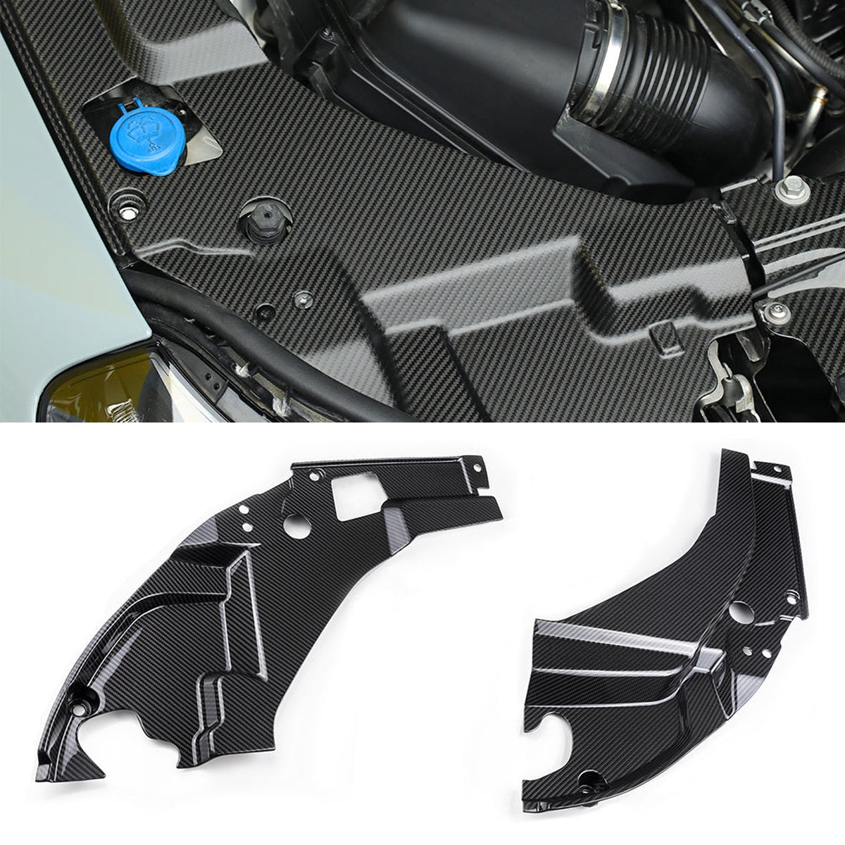 BMW M2 G87 Prepreg Carbon Fibre Engine Bay Trim Set - motorsport-inspired underbonnet upgrade