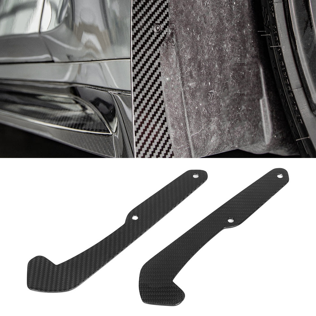 BMW M3 G80 Prepreg Carbon Fibre Front Mud Flaps - OEM fitment direct bolt-on upgrade