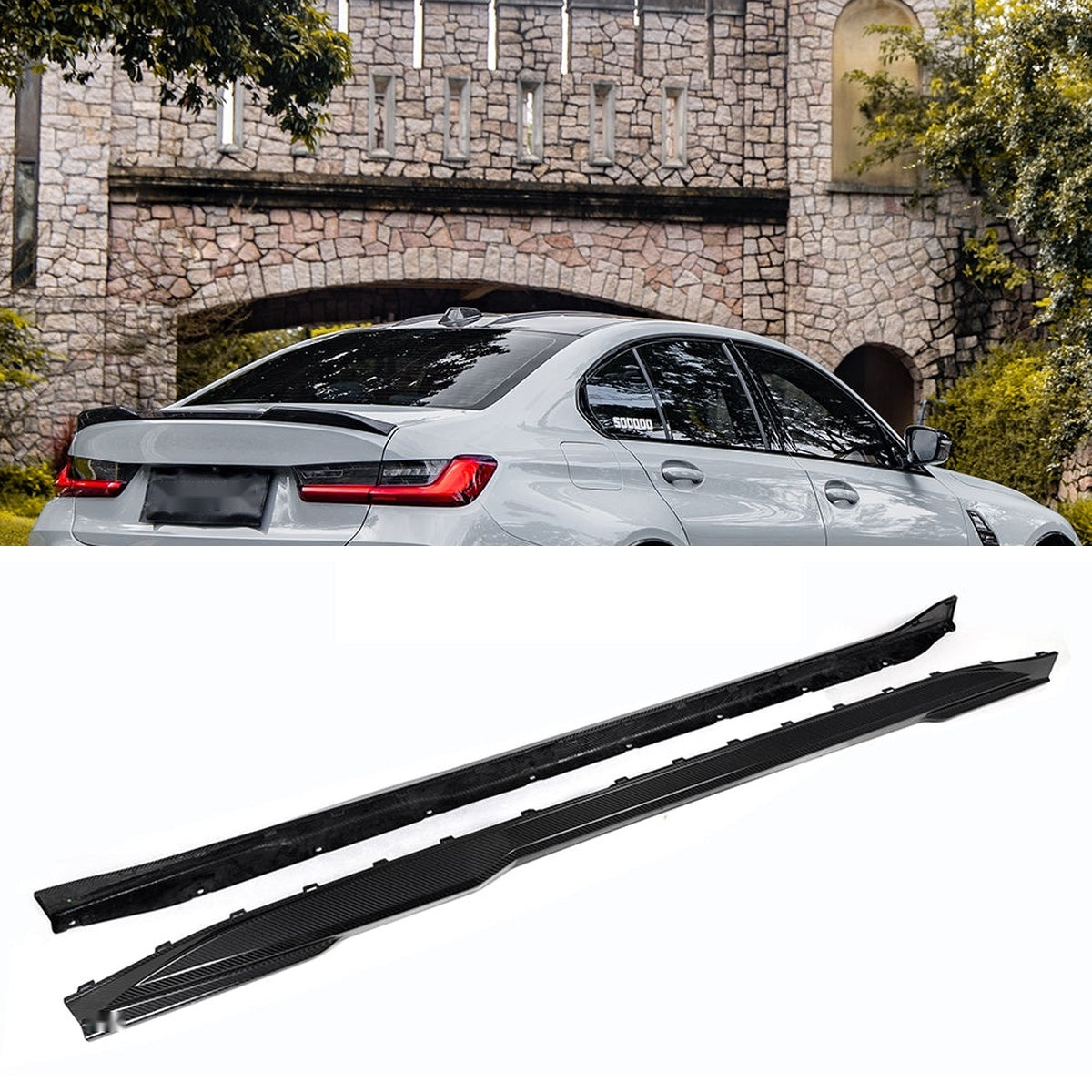 BMW M3 G80 Prepreg Carbon Fibre Side Skirts - aggressive dual-layer aerodynamic upgrade
