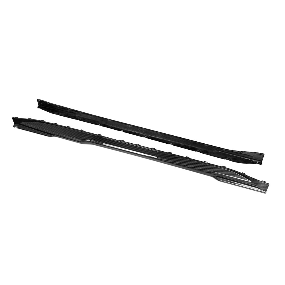 BMW M4 G82 Prepreg Carbon Fibre Side Skirts - aggressive dual-layer sculpted profile upgrade