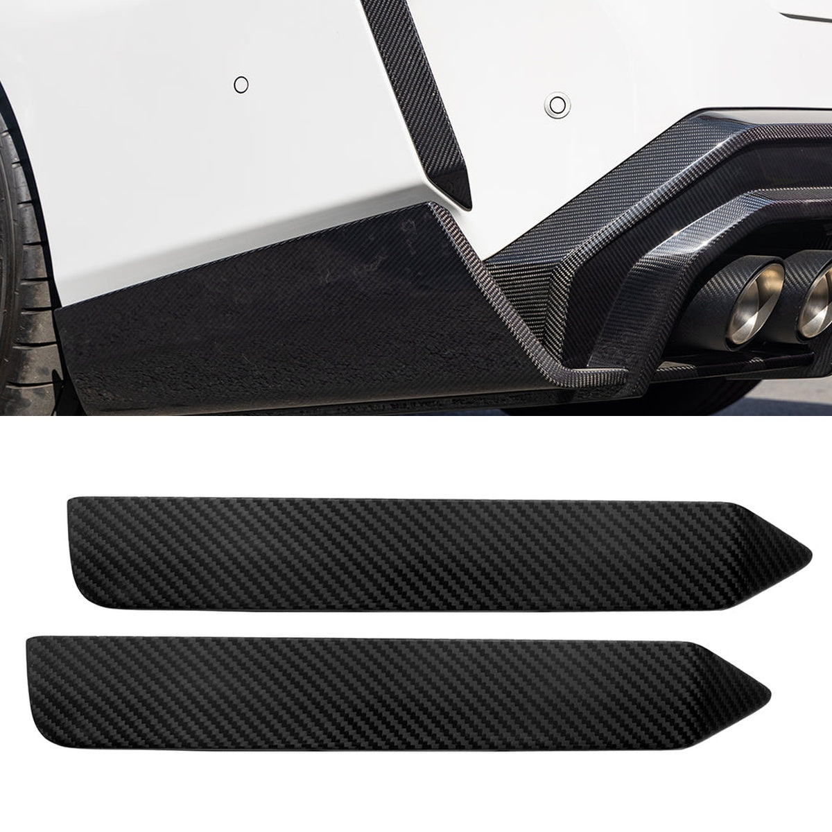 BMW M5 G90 Prepreg Carbon Fibre Reflector Trims - OEM fitment rear accent upgrade