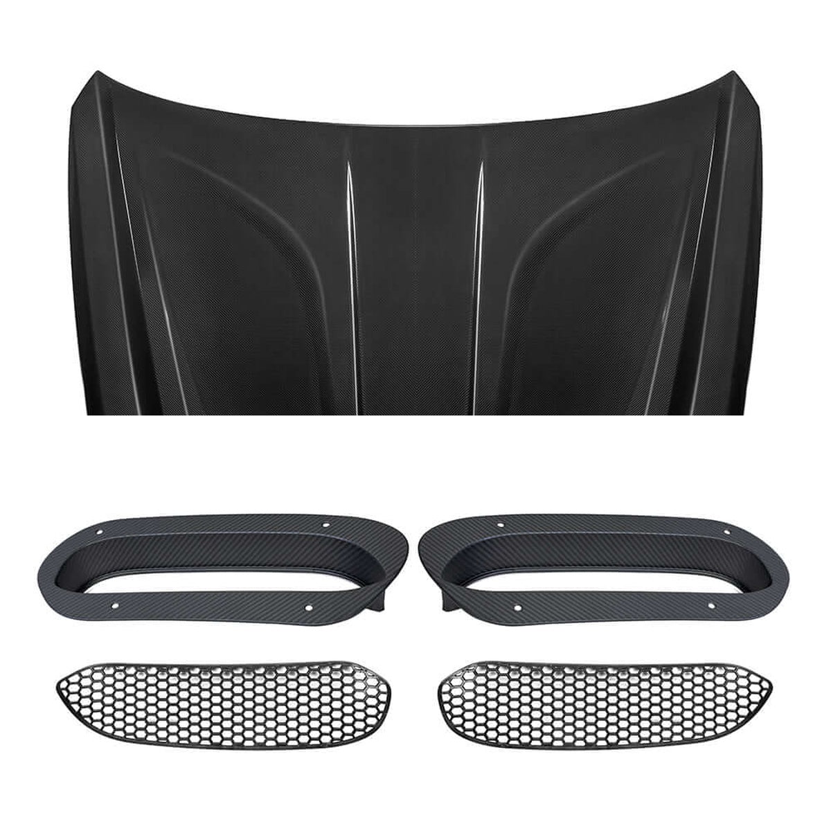 BMW M5 G90 Prepreg Carbon Fibre Vented Bonnet - lightweight 13.5kg track upgrade