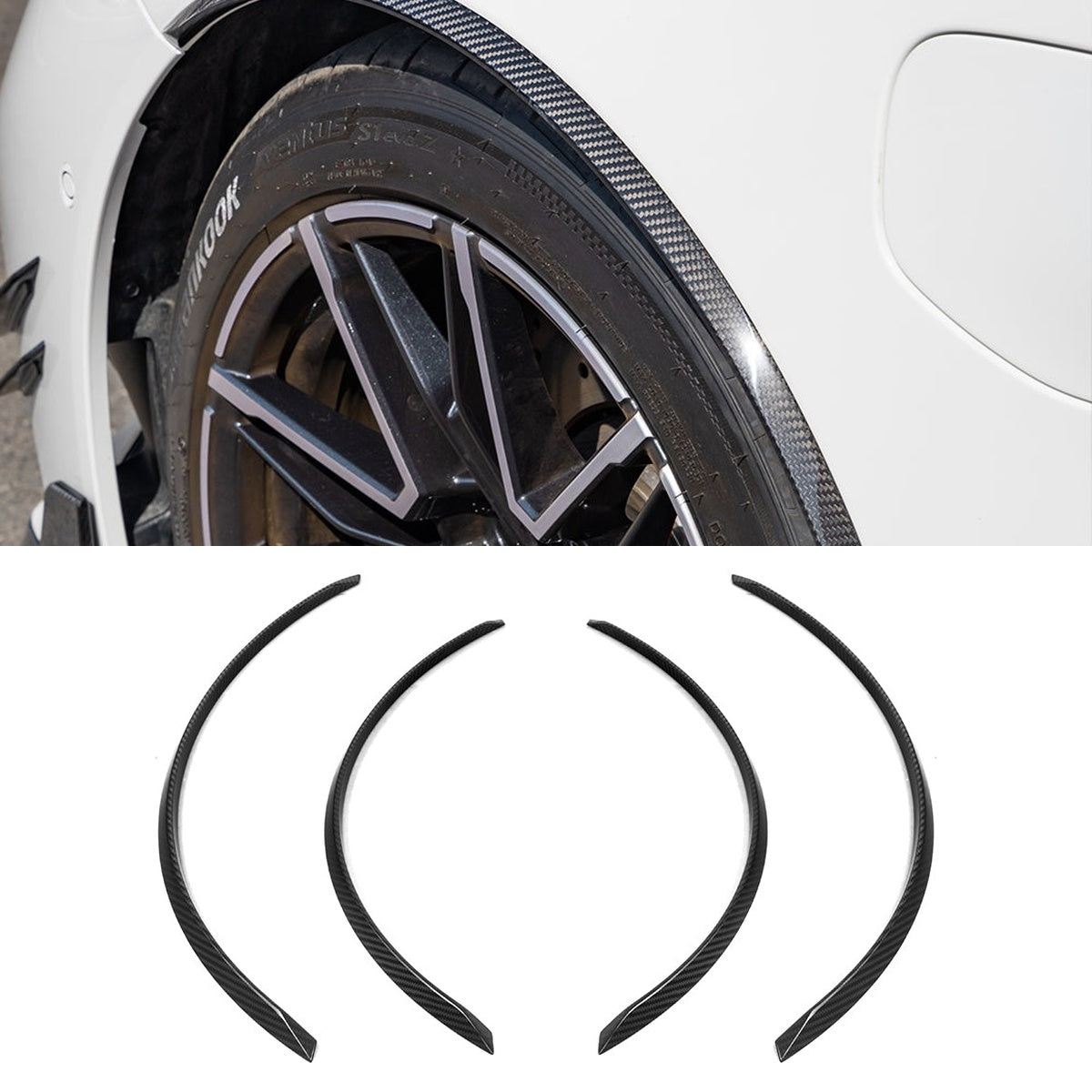 BMW M5 G90 Carbon Fibre Wheel Arch Trim - prepreg dry carbon with gloss UV clearcoat