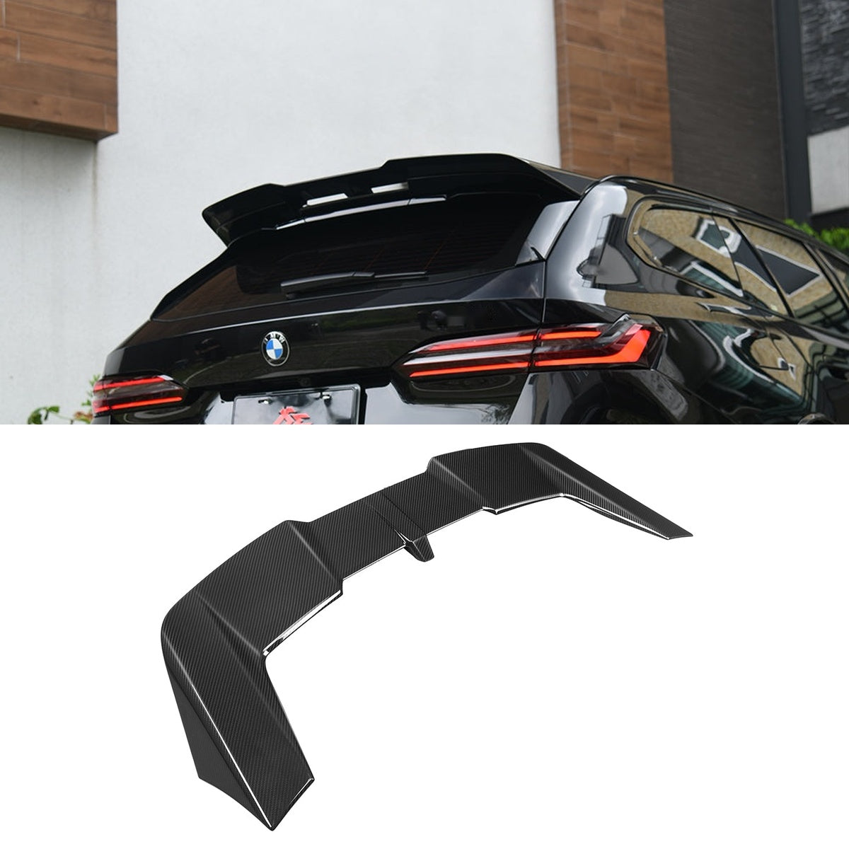 BMW M5 G99 Prepreg Carbon Fibre Top Spoiler - aggressive roofline upgrade for M5 Touring
