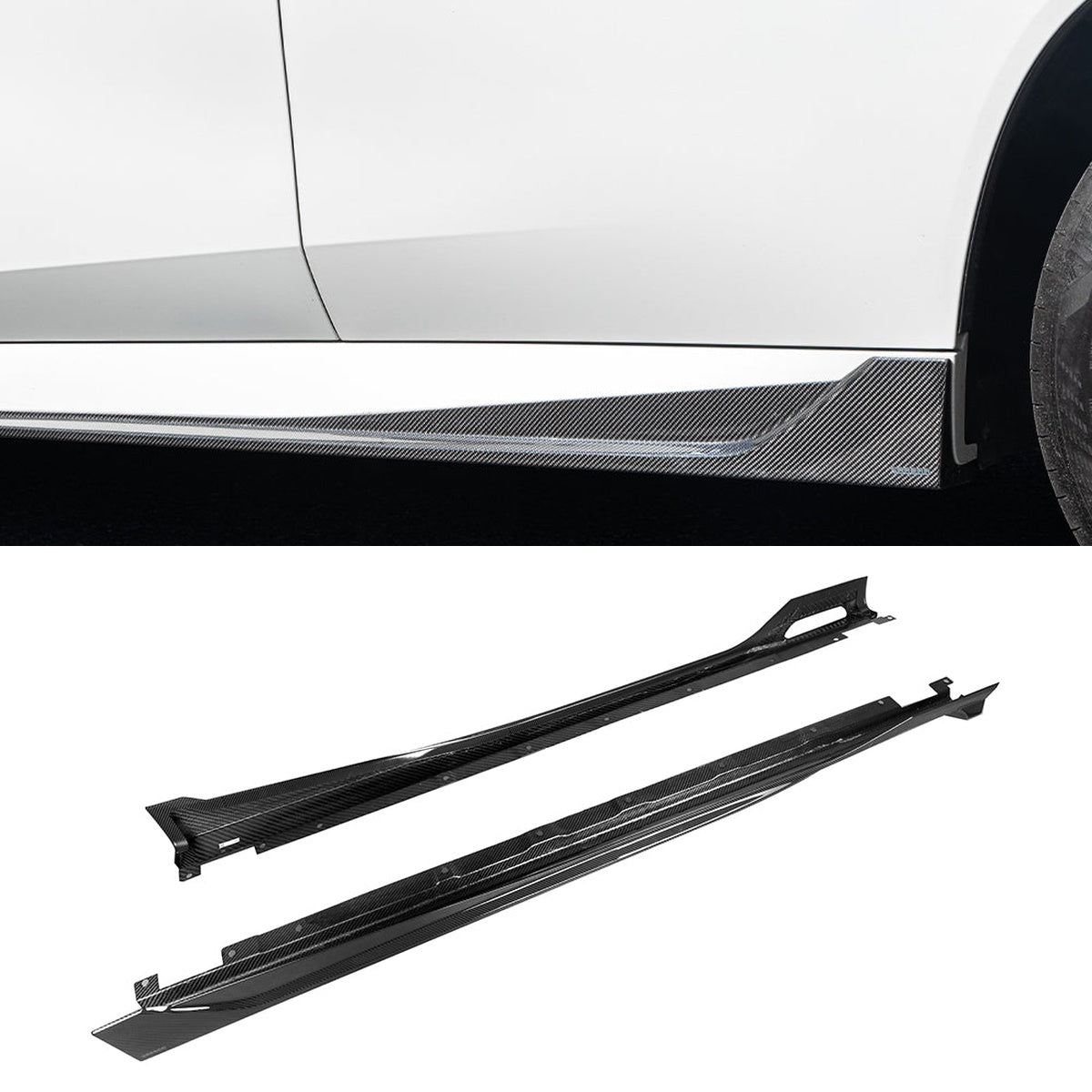 BMW X3 G45 Prepreg Carbon Fibre Side Skirts - OEM fitment aerodynamic upgrade