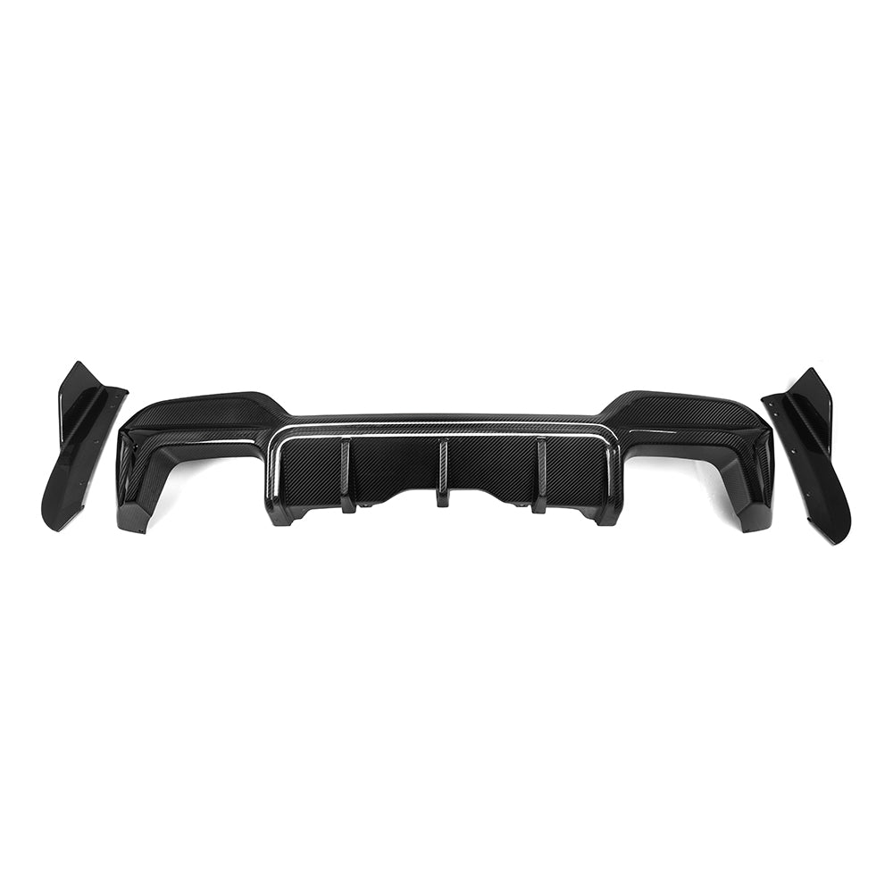BMW X3M F97 LCI Carbon Fibre Rear Diffuser - prepreg triple blade aggressive rear upgrade