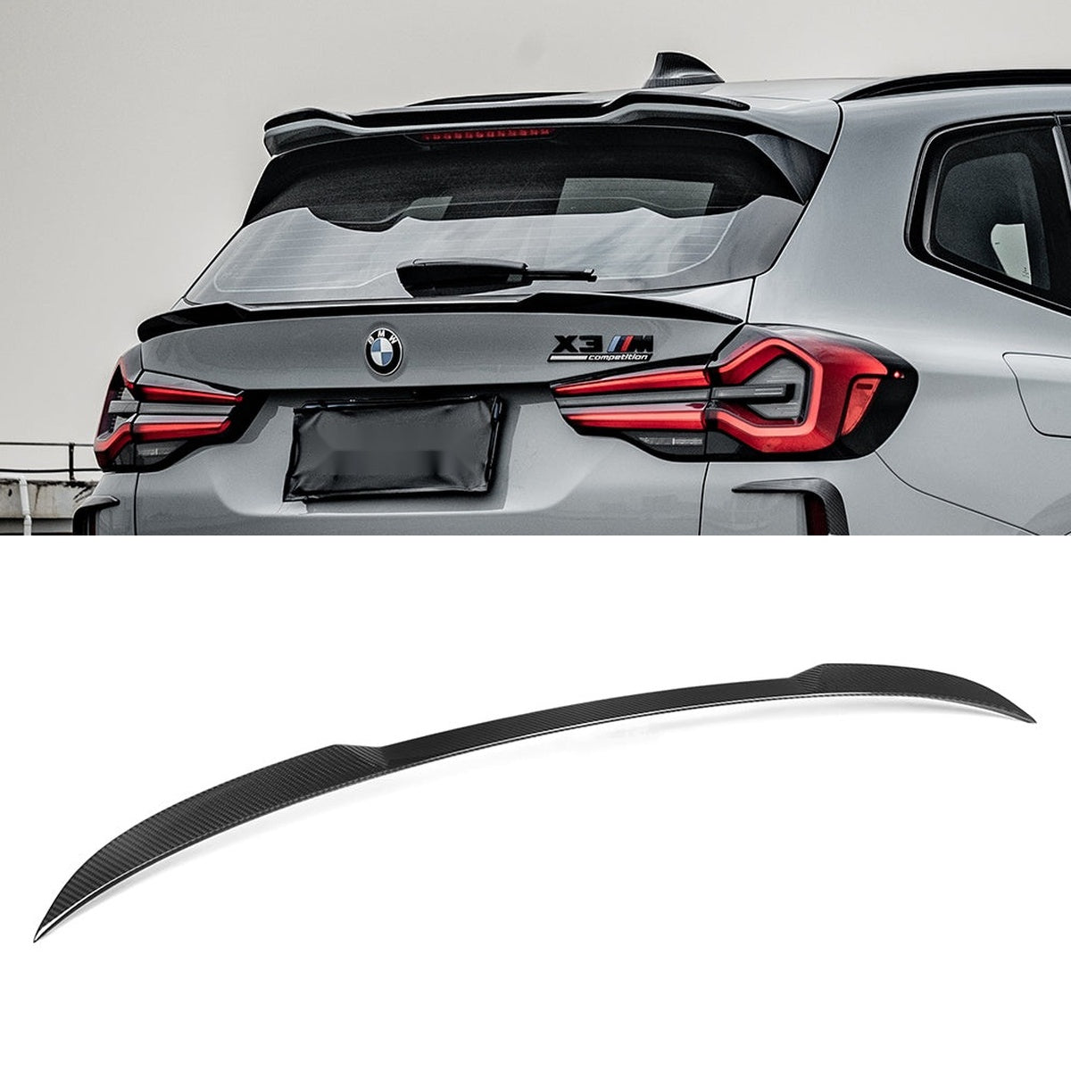 BMW X3M F97 Prepreg Carbon Fibre Rear Spoiler - glossy UV-resistant finish