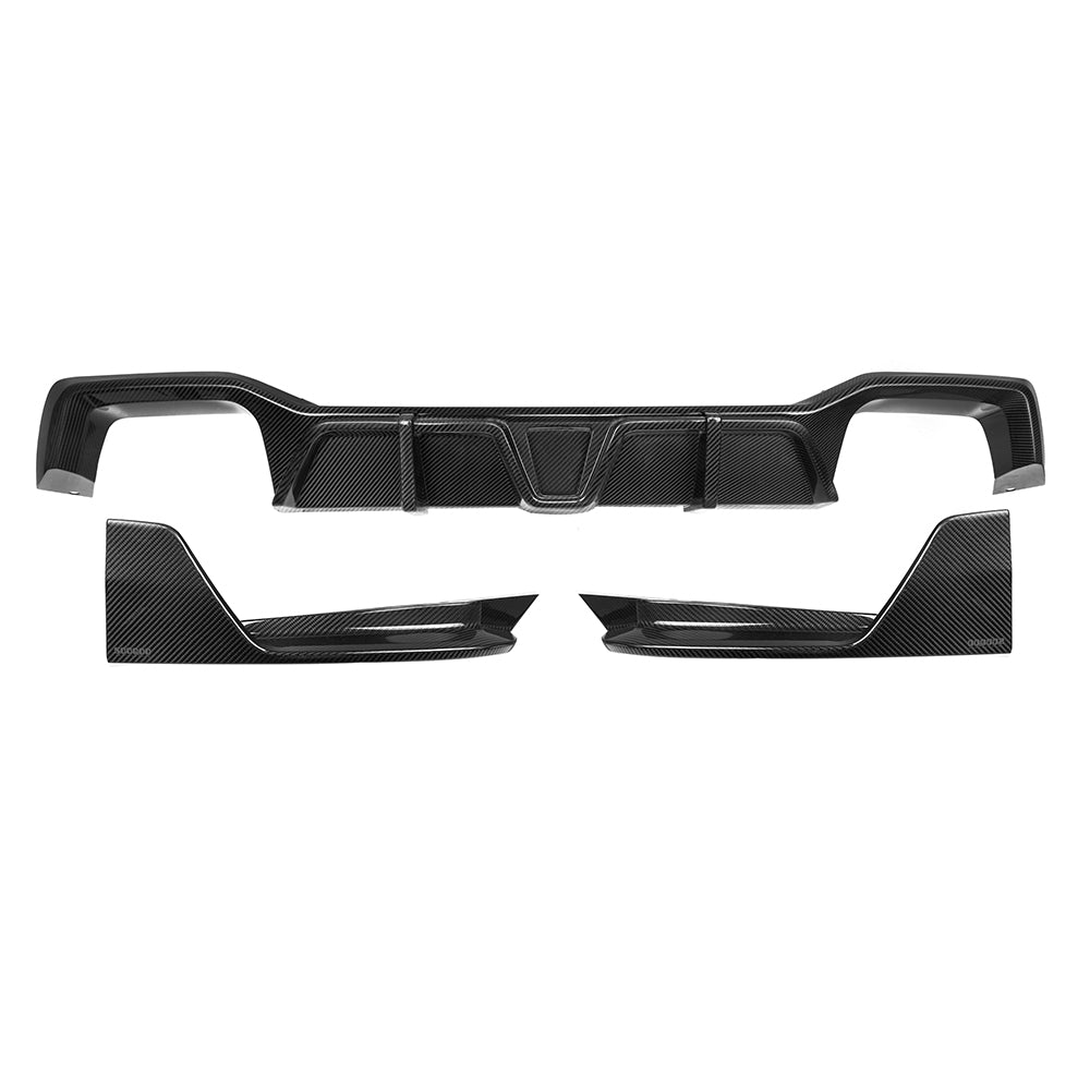 BMW X4M F98 LCI Carbon Fibre Rear Diffuser - prepreg construction with OEM fitment