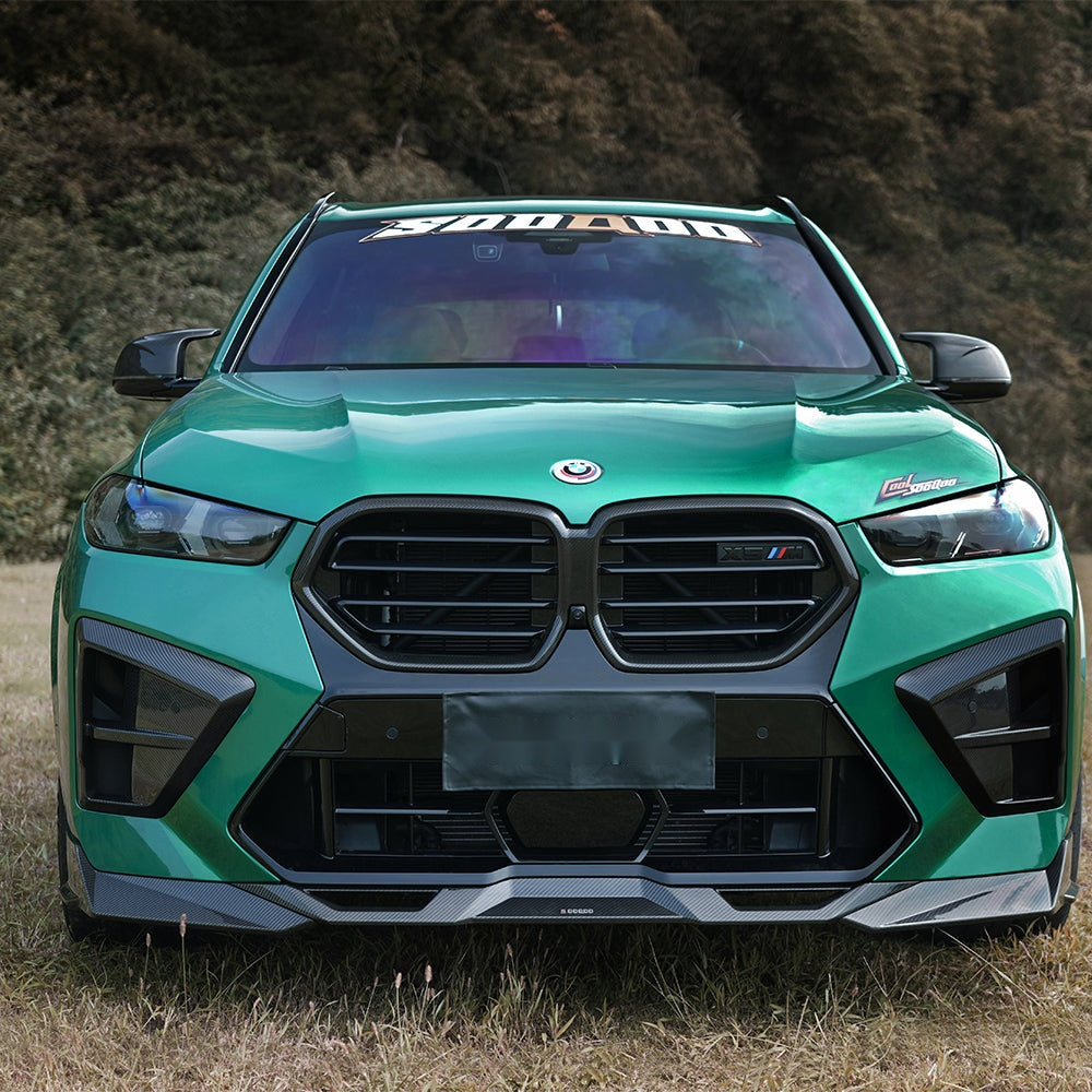 BMW X5M F95 LCI Carbon Fibre Front Lip - prepreg dual-vent aerodynamic upgrade