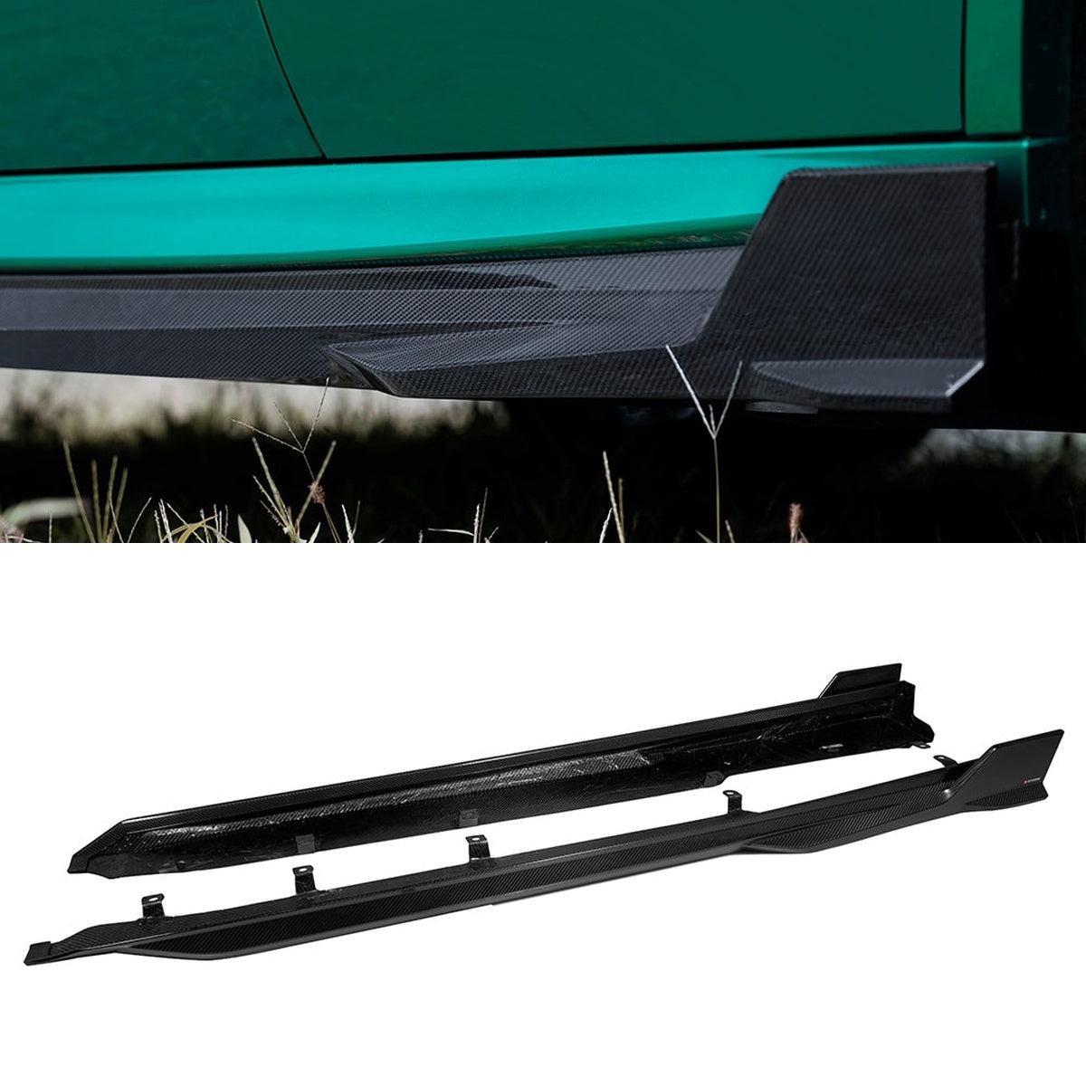 BMW X5M F95 Prepreg Carbon Fibre Side Skirts - OEM fitment aggressive stance upgrade