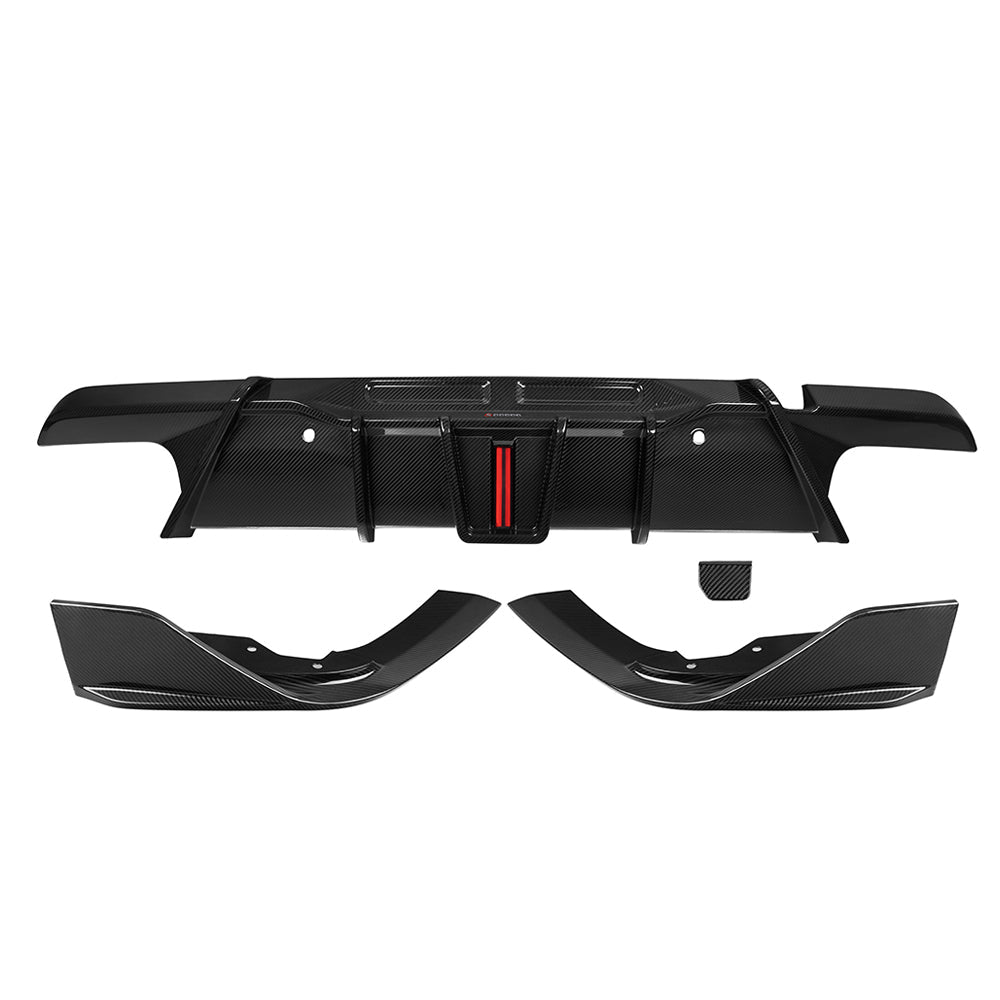 BMW X6M F96 Prepreg Carbon Fibre Rear Diffuser with Integrated Brake Light - OEM fitment upgrade