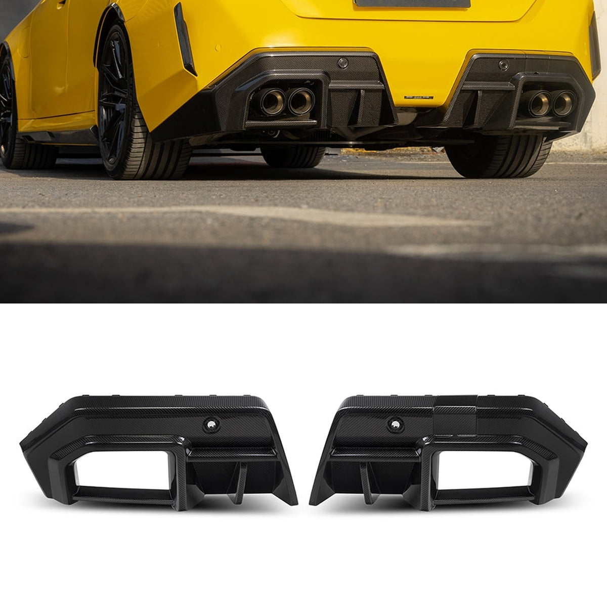 BMW M5 G90 Prepreg Carbon Fibre Rear Diffuser - sculpted blade-inspired upgrade