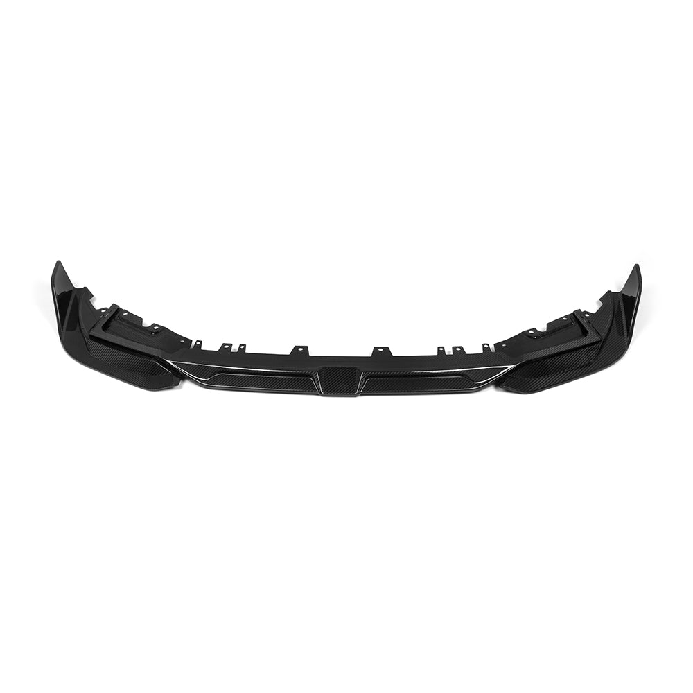 BMW X3M F97 LCI Prepreg Carbon Fibre Front Lip with dual side winglets - precision 3D scanned fitment