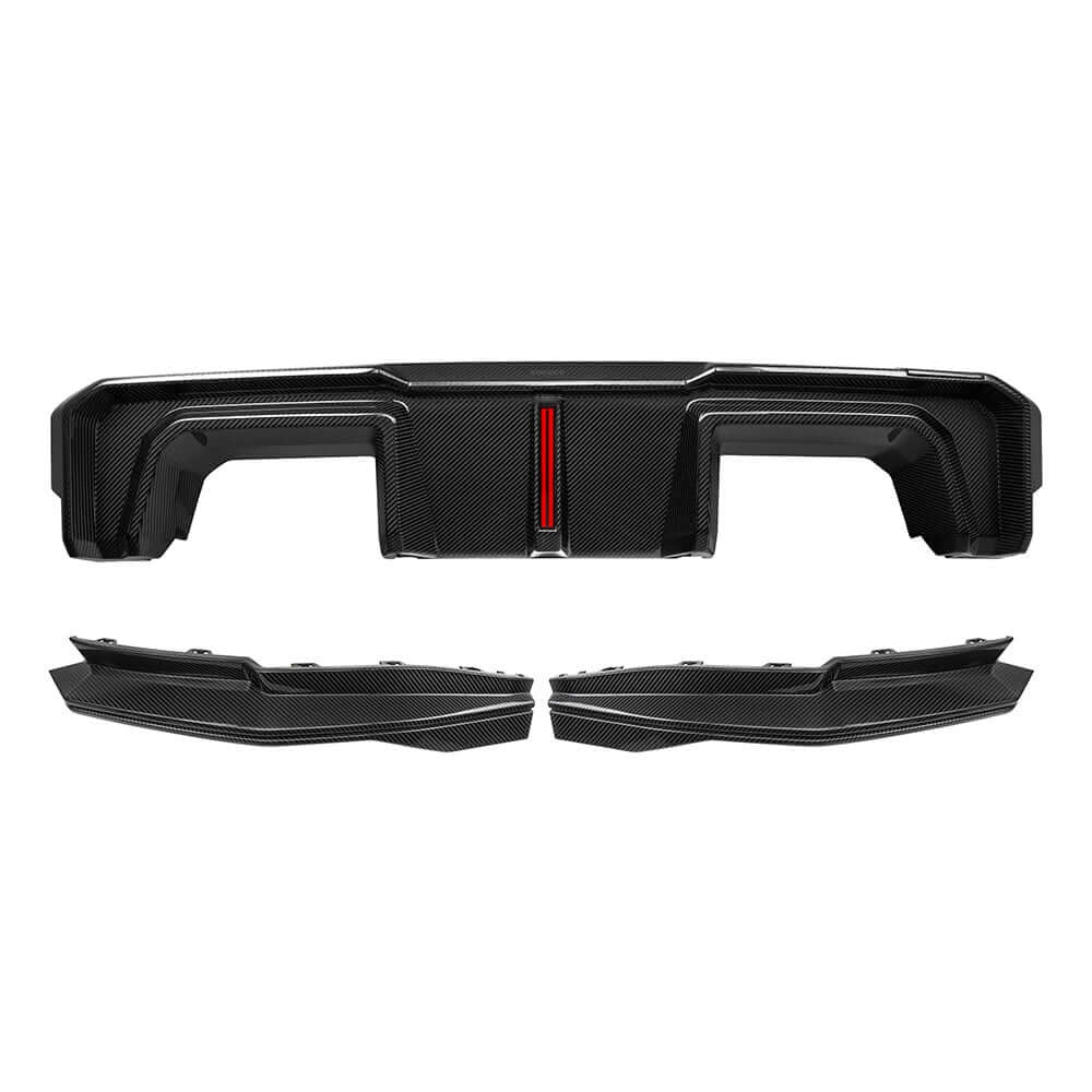 BMW M3 G80 Prepreg Carbon Fibre Rear Diffuser with Integrated Brake Light