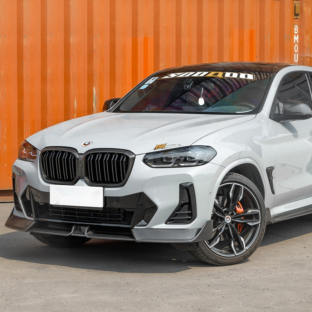 BMW X3 G01 X4 G02 LCI Prepreg Carbon Fibre Front Lip with integrated side winglets