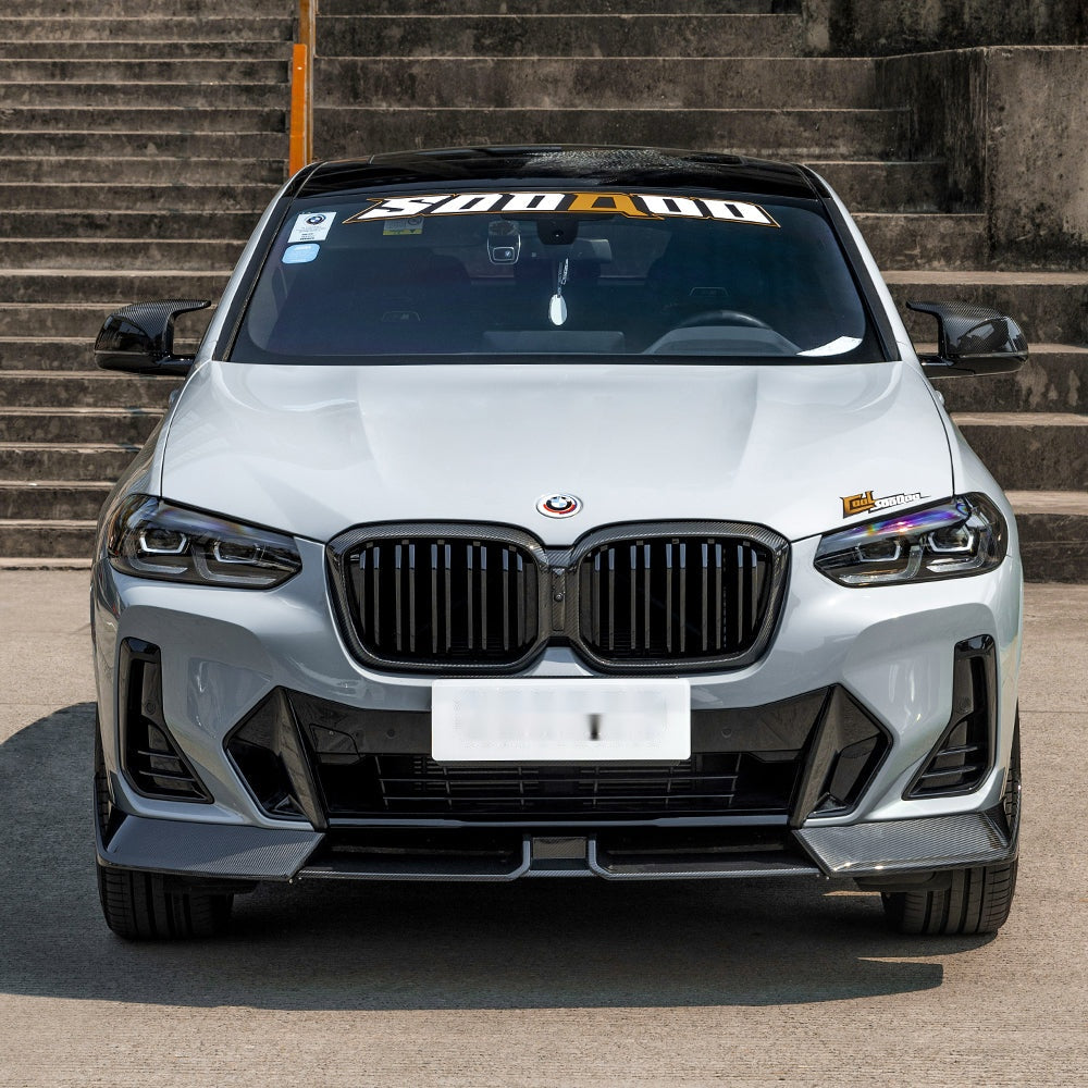 BMW X3 G01 X4 G02 LCI Prepreg Carbon Fibre Front Lip with integrated side winglets