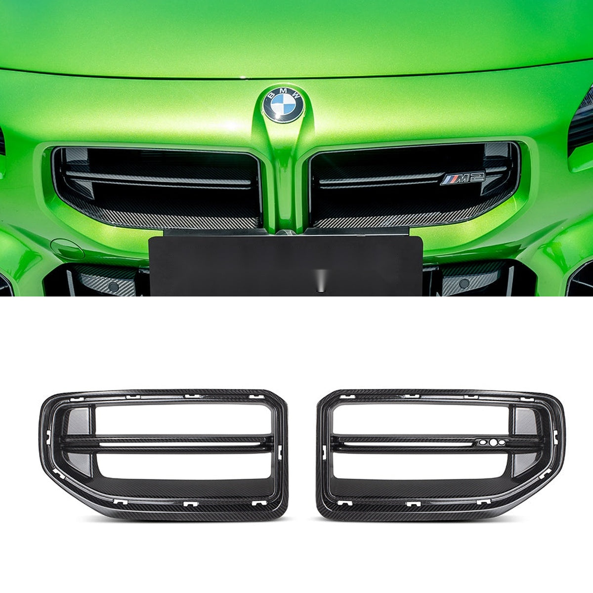BMW M2 G87 Prepreg Carbon Fibre Front Grille - OEM fitment dry carbon upgrade