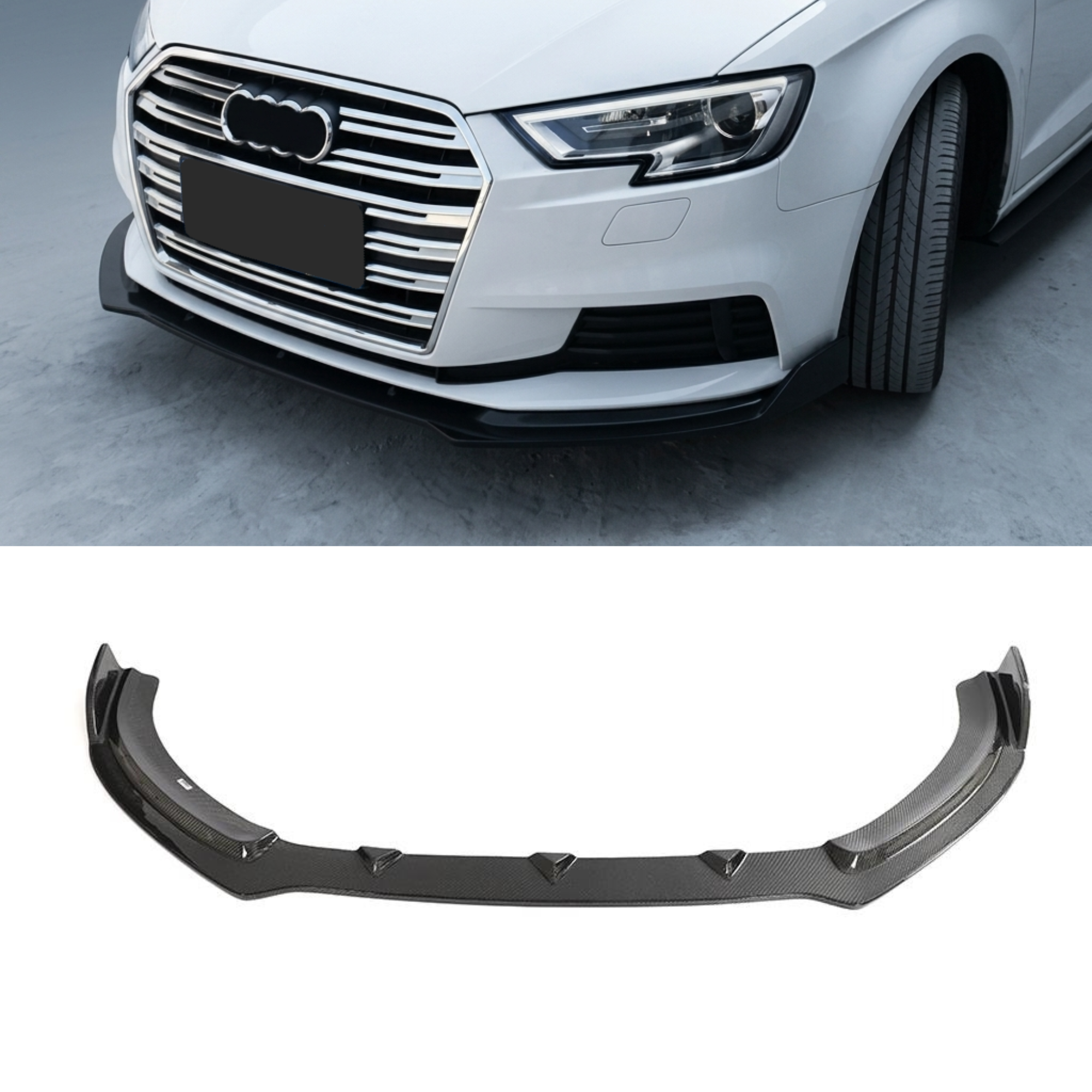 Audi A3 Hatchback 8V.5 Carbon Fiber Front Splitter Lip